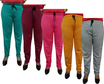 IndiWeaves Solid Women Grey Track Pants