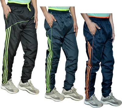 Indistar Solid Men Blue Track Pants