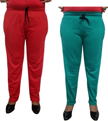 Indistar Solid Women Green Track Pants