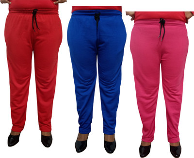 Indistar Solid Women Pink Track Pants