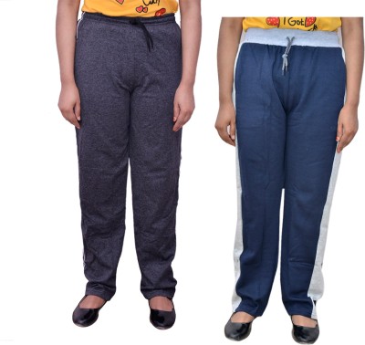 IndiWeaves Solid Women Dark Blue, Black Track Pants