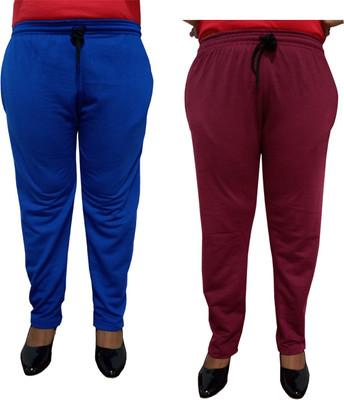 IndiWeaves Solid Women Maroon Track Pants