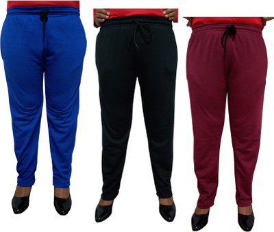 IndiWeaves Solid Women Maroon Track Pants