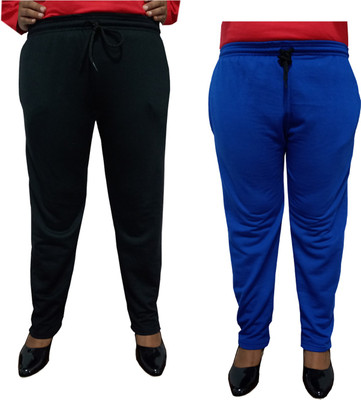 Indistar Solid Women Blue Track Pants