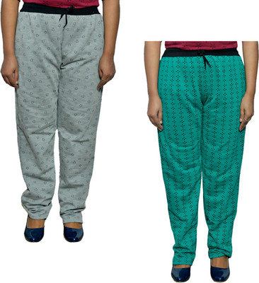 Indistar Printed Women Green Track Pants