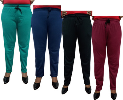 Indistar Solid Women Maroon Track Pants