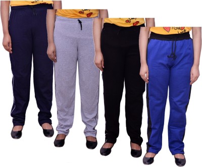 IndiWeaves Solid Women Dark Blue, Blue, Black, Grey Track Pants