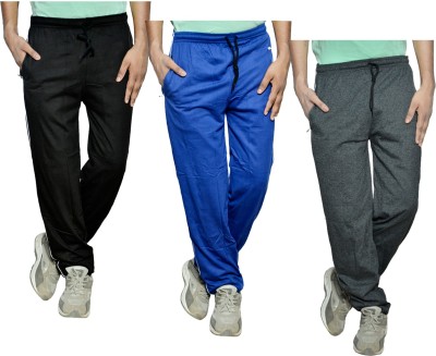 IndiWeaves Solid Men Blue, Black, Grey Track Pants