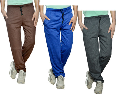 Indistar Solid Men Grey Track Pants