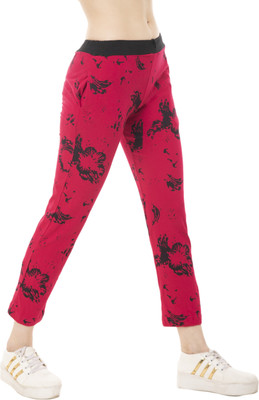 Indistar Printed Women Red Track Pants