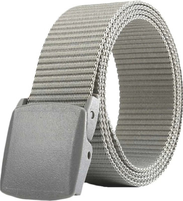 BELTLY Men & Women Casual Grey Nylon Belt