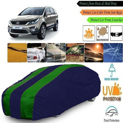 MotohunK Car Cover For Tata Hexa (Without Mirror Pockets)(Green, Blue)