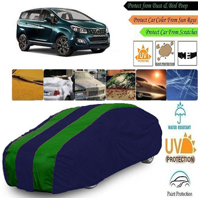 MotohunK Car Cover For Mahindra Marazzo (With Mirror Pockets)(Green, Blue)
