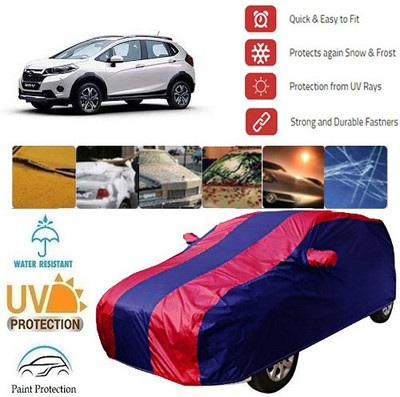 MotohunK Car Cover For Honda WRV (With Mirror Pockets)(Red, Blue)