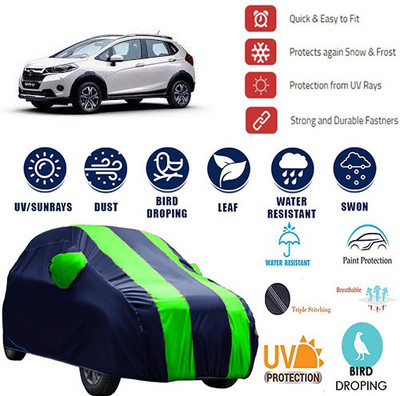 MotohunK Car Cover For Honda WRV (With Mirror Pockets)(Blue, Green)