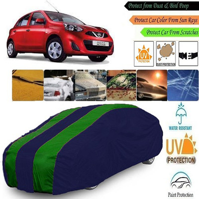 MotohunK Car Cover For Nissan Micra Active (Without Mirror Pockets)(Green, Blue)