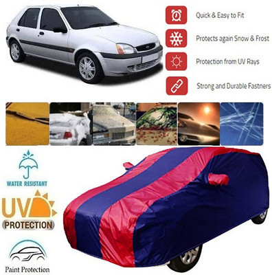 MotohunK Car Cover For Ford Fiesta Old (With Mirror Pockets)(Red, Blue)