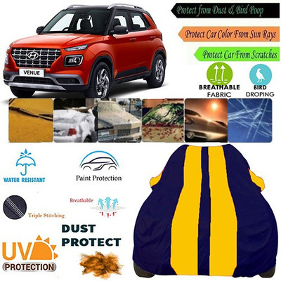MotohunK Car Cover For Hyundai Venue (With Mirror Pockets)(Yellow, Blue)