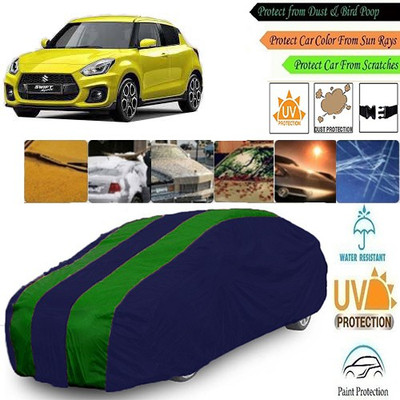 MotohunK Car Cover For Maruti Suzuki Swift (Without Mirror Pockets)(Green, Blue)