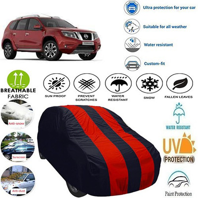 MotohunK Car Cover For Nissan Terrano (Without Mirror Pockets)(Red, Black)