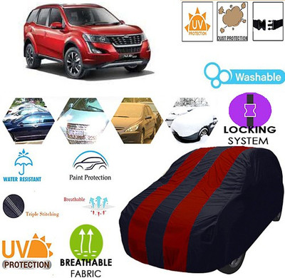 MotohunK Car Cover For Mahindra XUV 500 (With Mirror Pockets)(Maroon, Black)