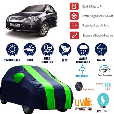 MotohunK Car Cover For Ford Fiesta Classic (With Mirror Pockets)(Blue, Green)