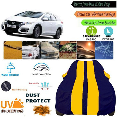 MotohunK Car Cover For Tata Estate (With Mirror Pockets)(Yellow, Blue)