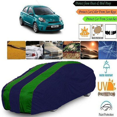 MotohunK Car Cover For Nissan Micra (Without Mirror Pockets)(Green, Blue)