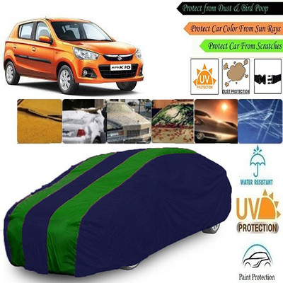 MotohunK Car Cover For Maruti Suzuki Alto K10 (With Mirror Pockets)(Green, Blue)