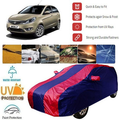 MotohunK Car Cover For Tata Bolt (With Mirror Pockets)(Red, Blue)