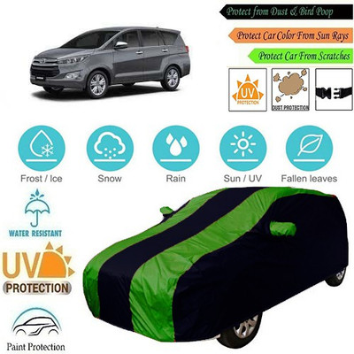 MotohunK Car Cover For Toyota Innova (With Mirror Pockets)(Green, Black)