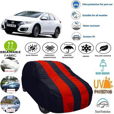 MotohunK Car Cover For Tata Estate (With Mirror Pockets)(Red, Black)