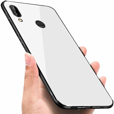 MOBILOVE Back Cover for Mi Redmi Note 7, Mi Redmi Note 7 Pro, Mi Redmi Note 7S | Luxury Glass Cover Soft Silicone Side Case(White, Hard Case, Pack of: 1)