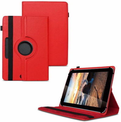 TGK Flip Cover for iBall Slide 3G Q7218 Tablet 7 inch, 8GB, Wi-Fi+3G+Voice Calling/ Rotating Stand Case(Red, Cases with Holder)