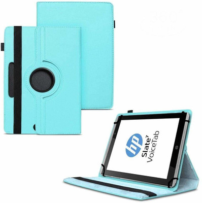 TGK Flip Cover for HP Slate 7 VoiceTab Tablet (WiFi, 3G, Voice Calling) 7 inch / Rotating Stand Case(Blue, Cases with Holder)