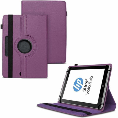 TGK Flip Cover for HP Slate 7 VoiceTab Tablet (WiFi, 3G, Voice Calling) 7 inch / Rotating Stand Case(Purple, Cases with Holder)