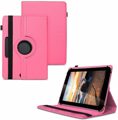 TGK Flip Cover for iBall Slide 3G Q7218 Tablet 7 inch, 8GB, Wi-Fi+3G+Voice Calling/ Rotating Stand Case(Pink, Cases with Holder)
