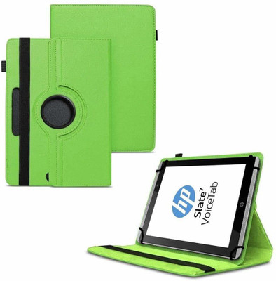 TGK Flip Cover for HP Slate 7 VoiceTab Tablet (WiFi, 3G, Voice Calling) 7 inch / Rotating Stand Case(Green, Cases with Holder)