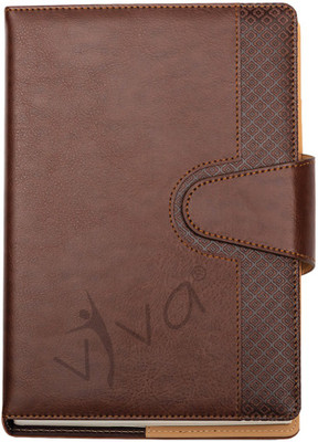 Viva Global VERONA 2023 Dated Portfolio Diary, Notebook with Sunday Full page A5 Diary Ruled 400 Pages(Coffee)