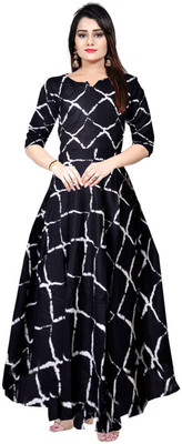 SILVER ORGANISATION Flared/A-line Gown(Multicolor)