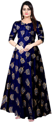 JWF Flared/A-line Gown(Dark Blue)