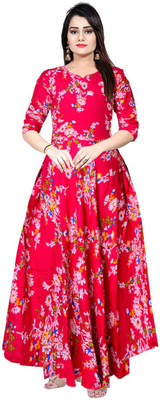 MUDRIKA Flared/A-line Gown(Multicolor)