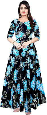 JWF Women Maxi Multicolor Full Length Dress