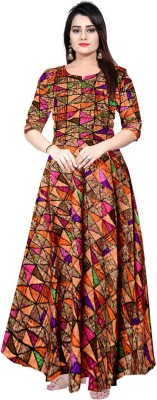 Trendy Fab Women Maxi Multicolor Dress