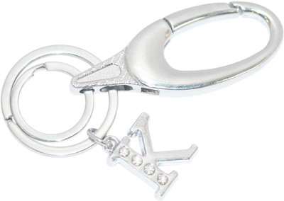 Aura Imported Diamond Studded Initial Letter K Alphabet K Key Ring Hook Key Chain