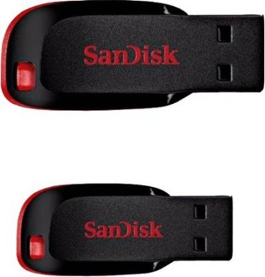 SanDisk CRUZER BLADE USB FLASH DRIVE COMBO OF 2 32 GB Pen Drive 32 GB Pen Drive(Black)