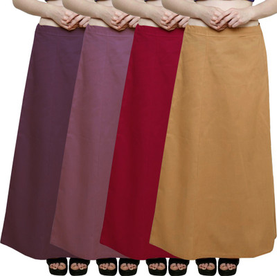 GEBISA Womens's Solid pattern Dpurple::Lpurple::Drani::copper Cotton Blend Petticoat(XL)