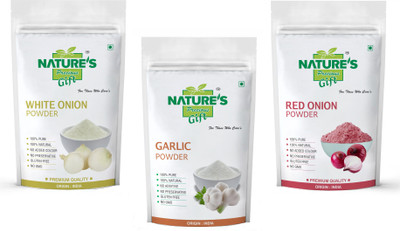Nature's Precious Gift Onion Powder, Garlic Powder & Red Onion Powder Combo Pack (100 GM Each)(3 x 100 g)