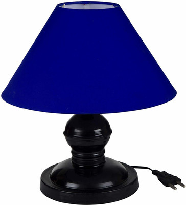 CANDELA Conical Shade Table Lamp for Bedroom and Drawing Room Table Lamp(24 cm, Blue)