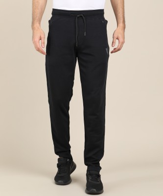 VAN HEUSEN Solid Men Black Track Pants